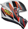 AGV K1 S Blipper Helmet Gloss Black/Red/Gray Small - Full face helmet, gloss black/red/gray, size small