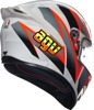 AGV K1 S Blipper Helmet Gloss Black/Red/Gray Small - Full face helmet, gloss black/red/gray, size small