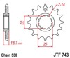 JT Sprockets Front Sprocket 15 Tooth Rubber Cushioned For Ducati - Front 15T sprocket with rubber buffer For Ducati