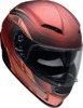 Z1R Jackal Dark Matter Helmet Matte Red/Black - L - Full-face helmet with drop-down sun visor