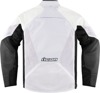 ICON Hooligan Jacket Men's L White/Black - Durable polyester sport-fit jacket