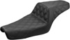 Step-Up Lattice Stitched 2-Up Seat - Black - For 05-20 Harley XL w/ 3.3 gal tank Step-Up Lattice Stitched 2-Up Seat - Black - For 05-20 Harley XL w/ 3.3 gal tank