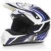 FMX N-600 Youth Small Motocross Helmet, White & Blue, Double D Closure, DOT