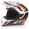 FMX N-600 Large Motocross Helmet, White & Orange, Double D Closure, DOT