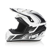 FMX N-600 X-Large Motocross Helmet, White & Silver, Double D Closure, DOT