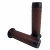 Leather Moto Grips Black/Dark Brown - H-D Throttle By Wire Applications Leather Moto Grips Black/Dark Brown - H-D Throttle By Wire Applications