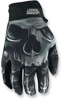 Black Bio-Skull Riding Gloves - Medium