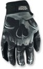 Black Bio-Skull Riding Gloves - 2X-Large