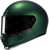 HJC V10 Deep Helmet Deep Green X-Small - Retro style full-face helmet in Deep Green, X-Small