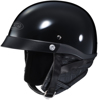 CL-Ironroad Solid Black Open-Face Half Helmet Small