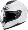 C70 Solid White Full-Face Street Motorcycle Helmet Large