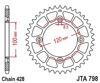 Black Aluminum Rear Sprocket - 48 Teeth 428 Pitch