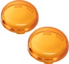 Amber 2" Bullet Style Turn Signal Lenses - Pair - Replaces Harley 68973-00 for 99+ 2" Bullet Signals