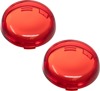 Red 2" Bullet Style Turn Signal Lenses - Pair - Replaces Harley 68973-00 for 99+ 2" Bullet Signals