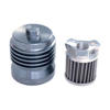 Stainless Steel Spin On Grey Oil Filter - PC Racing FLO Oil Filter