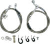 CycleFlex Stainless Steel 2 Line Front Brake Line Race Kit - For 05-06 Kawasaki ZX6RR CycleFlex Stainless Steel 2 Line Front Brake Line Race Kit - For 05-06 Kawasaki ZX6RR