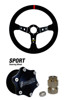 Quick Release Sport Steering Wheel Kit - Suede - Yamaha Viking Wolverine YXZ1000 Quick Release Sport Steering Wheel Kit - Suede - Yamaha Viking Wolverine YXZ1000