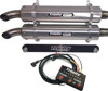 Brushed Dual Full Exhaust & EFI Tuner - For 15-19 RZR/RZR4 900, S XC, Trail Brushed Dual Full Exhaust & EFI Tuner - For 15-19 RZR/RZR4 900, S XC, Trail
