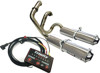 Brushed Dual 3/4 Slip On Exhaust & EFI Tuner - For 13-19 Maverick & Max 1000 Brushed Dual 3/4 Slip On Exhaust & EFI Tuner - For 13-19 Maverick & Max 1000