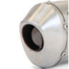 Stainless Steel Universal Muffler - 52mm Inlet w/ Spring Loop - Includes Spark Arrestor and Hanger Strap