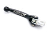 Black Reflex Brake Lever - 08-14 Kawasaki KFX450