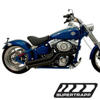 Mean Mothers Side Swipes Exhaust - Black - For 08-11 Harley Softail Rocker Mean Mothers Side Swipes Exhaust - Black - For 08-11 Harley Softail Rocker