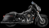 Loose Cannon Black 4" Dual Slip On Exhaust - For 95-16 HD Touring
