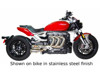 Black Center Dual GP Slip On Exhaust - For 20+ Triumph Rocket 3