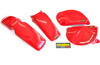 "Fighting" Red Front & Rear Fenders & Side Panels - 77-82 Honda XR75/XR80