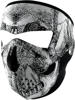Zan Head Gear Black & White Skull Face Neoprene Full Face Mask