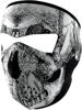 Zan Head Gear Black & White Skull Face Neoprene Full Face Mask Zan Head Gear Black & White Skull Face Neoprene Full Face Mask