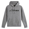 Alpinestars Blaze 2.0 Hoodie Grey Heather/Black 2X-Large - Hooded fleece sweatshirt, 2X-Large, Grey Heather/Black