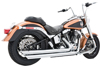 Patriot Long Chrome Full Exhaust - For 86-17 Harley Softail
