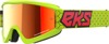 EKS Brand Flat Out Mirror Goggle Flo Yellow/Black/Fire Red Mirror EKS Brand Flat Out Mirror Goggle Flo Yellow/Black/Fire Red Mirror