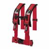 Harness- H-Style- 4-Point- 3in Buckle- Red