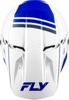 Fly Racing Kinetic Verdict Helmet White/Blue/Grey MD - Medium off-road helmet in White/Blue/Grey