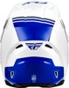 Fly Racing Kinetic Verdict Helmet White/Blue/Grey MD - Medium off-road helmet in White/Blue/Grey