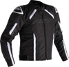 RST S1 CE Textile Jacket Black/Black/White XS - Textile motorcycle jacket, XS, Black/Black/White