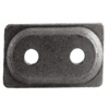 WOODY'S Double Digger Aluminum Support Plate 5/16in Black 48 Pack - Dual stud aluminum support plates, black, 48 pack
