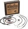 Black Burly Extended Control Kit for 14" T Bars, Non-Abs - For 12-17 Harley Davidson Fat Bob & 14-17 Low Rider