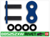 RK ZXW Series 525 Chain Rivet Connecting Link Blue - Replacement connecting link for RK 525 ZXW chain