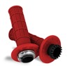 Motorcycle Grips Clamp On Full Waffle Red Motorcycle Grips Clamp On Full Waffle Red