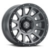 ICON Compression 17x8.5 Titanium Wheel 5x5 -6mm Offset - For Jeep, truck, or SUV applications