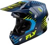 Fly Racing Formula CP Slice Helmet Navy/Hi-Vis/White XS - ECE/DOT approved lightweight helmet