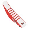 D'Cor Seat Cover Red/White w/Ribs Fits 17-20 Honda CRF250/450