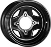 Sedona Steel Wheel 14x7 4/137 4+3 Black 14mm ATV/UTV - 14x7 steel wheel, 4/137, 4+3 offset, black, ATV/UTV
