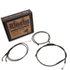 Extended Black Control Cable Kit for 8" Ape Hangers by Burly Brand