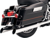 4" Chrome Slant Cut Dual Slip On Exhaust - For 95-16 Harley FLH FLT