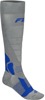 Fly Racing Snow Heavyweight Wool Socks Grey/Blue L/XL - Warm wool socks for cold weather riding