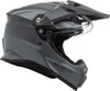 Fly Racing Trekker Solid Helmet Grey Small - Dual sport full-face helmet, Grey, Small